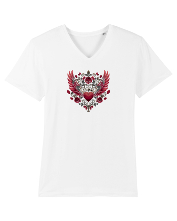  FLORI - INIMA  -  TRANDAFIRI  - ARIPI -  IUBIRE - GOTH - PUNK - ALTERNATIV White
