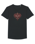  INIMA  -  IUBIRE - TRIBAL - GEOMETRIC - CELTIC Tricou mânecă scurtă guler larg Bărbat Skater