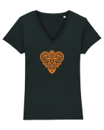  INIMA  -  IUBIRE - TRIBAL - GEOMETRIC - CELTIC 2 Tricou mânecă scurtă guler V Damă Evoker