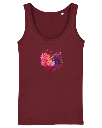  INIMA  -  IUBIRE - DRAGONI - YIN YANG - ACUARELA Burgundy