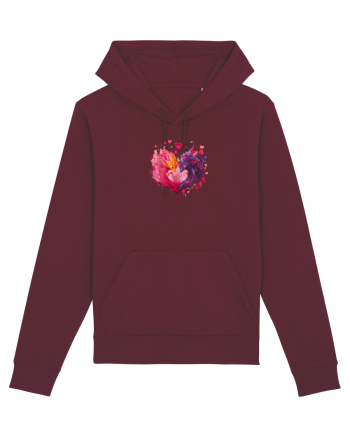  INIMA  -  IUBIRE - DRAGONI - YIN YANG - ACUARELA Burgundy