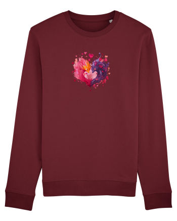  INIMA  -  IUBIRE - DRAGONI - YIN YANG - ACUARELA Burgundy