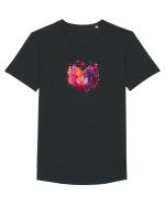  INIMA  -  IUBIRE - DRAGONI - YIN YANG - ACUARELA Tricou mânecă scurtă guler larg Bărbat Skater