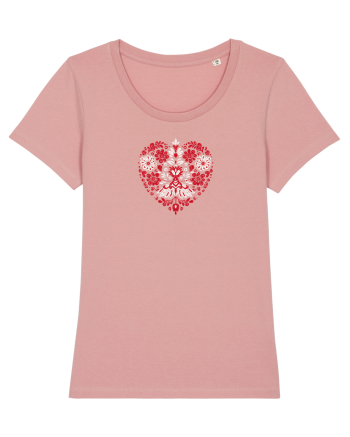  INIMA  -  IUBIRE -CUSATURA - BRODERIE - TRADITIONAL - ROMANESC Canyon Pink
