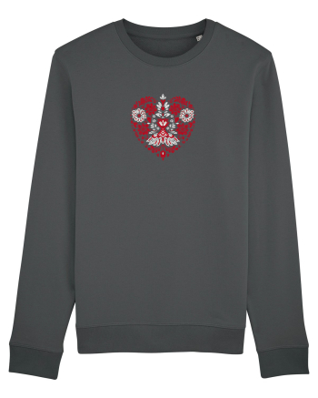  INIMA  -  IUBIRE -CUSATURA - BRODERIE - TRADITIONAL - ROMANESC Anthracite