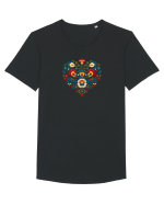  INIMA  -  IUBIRE - CUSATURA - BRODERIE - TRADITIONAL - ROMANESC 2 Tricou mânecă scurtă guler larg Bărbat Skater