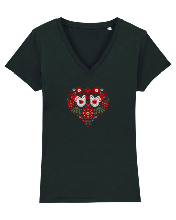  INIMA  -  IUBIRE - CUSATURA - BRODERIE - TRADITIONAL - ROMANESC 3 Black