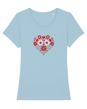 INIMA  -  IUBIRE - CUSATURA - BRODERIE - TRADITIONAL - ROMANESC 3 Sky Blue