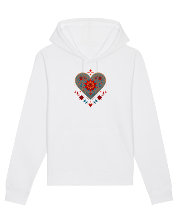  INIMA  -  IUBIRE - MANDALA - FLOARE -  TRADITIONAL - ETNIC White