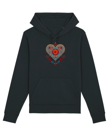  INIMA  -  IUBIRE - MANDALA - FLOARE -  TRADITIONAL - ETNIC Black