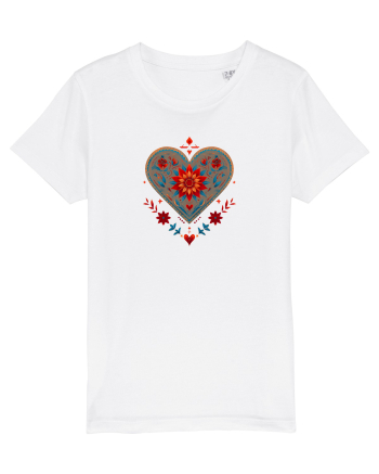  INIMA  -  IUBIRE - MANDALA - FLOARE -  TRADITIONAL - ETNIC White