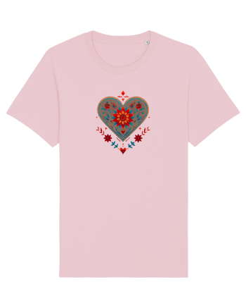  INIMA  -  IUBIRE - MANDALA - FLOARE -  TRADITIONAL - ETNIC Cotton Pink