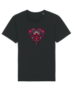  INIMA  -  IUBIRE - MANDALA - FLOARE -  TRADITIONAL - ETNIC 2 Tricou mânecă scurtă Unisex Rocker