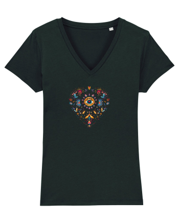  INIMA  -  IUBIRE - MANDALA - FLOARE -  TRADITIONAL - ETNIC 3 Black