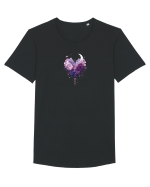  INIMA  -  IUBIRE - ARTA - FLORI - LUNA Tricou mânecă scurtă guler larg Bărbat Skater