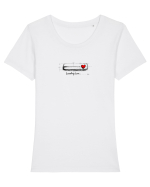 LOADING LOVE 2 Tricou mânecă scurtă guler larg fitted Damă Expresser