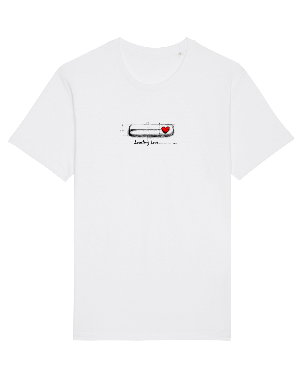 Tricou mânecă scurtă Unisex Rocker White