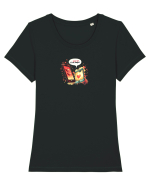 LOVE AT FIRST SWIPE Tricou mânecă scurtă guler larg fitted Damă Expresser