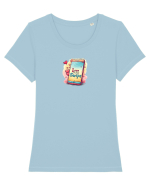 LOVE AT FIRST SWIPE 2 Tricou mânecă scurtă guler larg fitted Damă Expresser