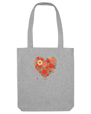 LOVE BLOSSOMS -  INIMA  -  IUBIRE - ARTA JAPONEZA - FLORI Heather Grey