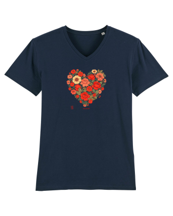 LOVE BLOSSOMS -  INIMA  -  IUBIRE - ARTA JAPONEZA - FLORI French Navy