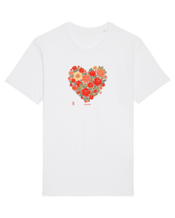 LOVE BLOSSOMS -  INIMA  -  IUBIRE - ARTA JAPONEZA - FLORI White