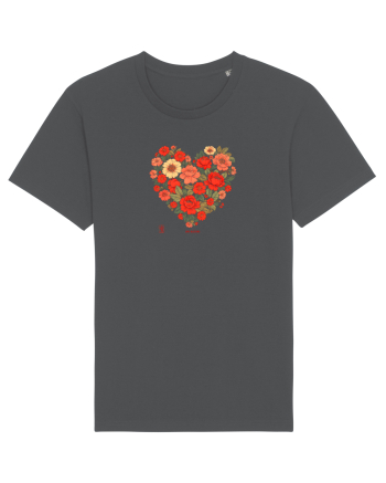 LOVE BLOSSOMS -  INIMA  -  IUBIRE - ARTA JAPONEZA - FLORI Anthracite