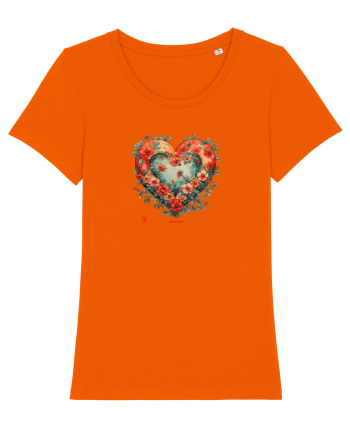 LOVE BLOSSOMS - SAKURA - FLORI CIRES -  INIMA  -  IUBIRE - ARTA JAPONEZA Bright Orange
