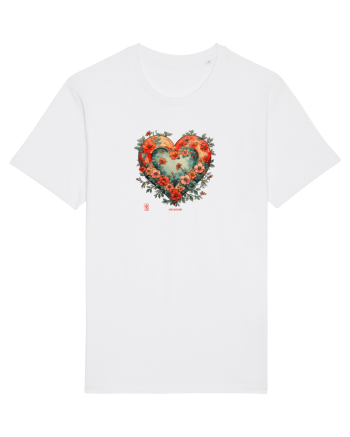LOVE BLOSSOMS - SAKURA - FLORI CIRES -  INIMA  -  IUBIRE - ARTA JAPONEZA White