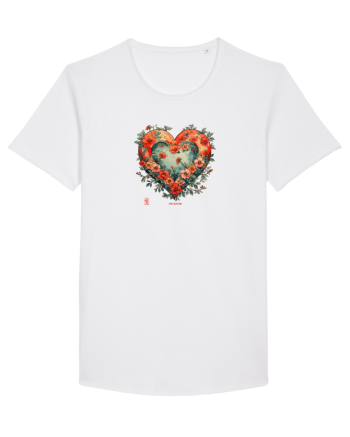 LOVE BLOSSOMS - SAKURA - FLORI CIRES -  INIMA  -  IUBIRE - ARTA JAPONEZA White