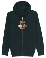 LOVE  IN PROGRESS - CESTI CAFEA - CEAI - CUPLU - INIMA Hanorac cu fermoar Unisex Connector