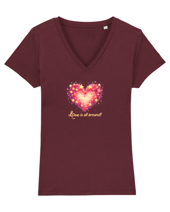 LOVE IS ALL AROUND - INIMA -- GALAXIE - STELE Burgundy