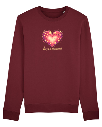 LOVE IS ALL AROUND - INIMA -- GALAXIE - STELE Burgundy