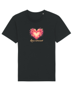LOVE IS ALL AROUND - INIMA -- GALAXIE - STELE Tricou mânecă scurtă Unisex Rocker