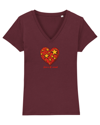 LOVE IS ALL AROUND - INIMA -- GALAXIE - STELE 2 Burgundy
