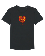 LOVE IS ALL AROUND - INIMA -- GALAXIE - STELE 2 Tricou mânecă scurtă guler larg Bărbat Skater