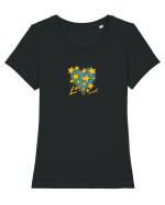 LOVE IS ALL AROUND - INIMA -- GALAXIE - STELE 3 Tricou mânecă scurtă guler larg fitted Damă Expresser