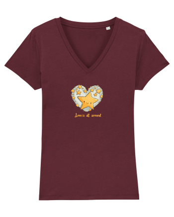 LOVE IS ALL AROUND - INIMA -- GALAXIE - STELE 4 Burgundy