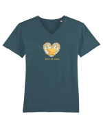 LOVE IS ALL AROUND - INIMA -- GALAXIE - STELE 4 Tricou mânecă scurtă guler V Bărbat Presenter
