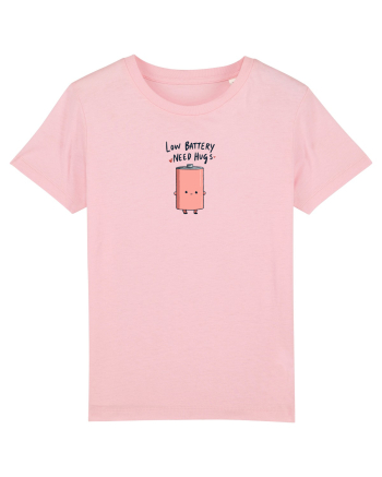 LOW BATTERY - NEED HUGS Cotton Pink