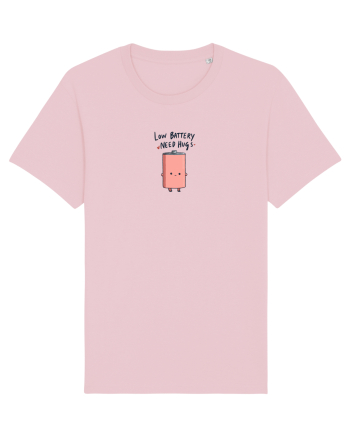 LOW BATTERY - NEED HUGS Cotton Pink