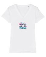 SINGLE & FABULOUS 1 Tricou mânecă scurtă guler V Damă Evoker