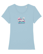 SINGLE & FABULOUS 1 Tricou mânecă scurtă guler larg fitted Damă Expresser