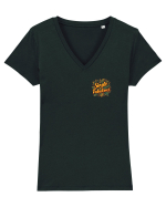 SINGLE & FABULOUS 2 lateral Tricou mânecă scurtă guler V Damă Evoker