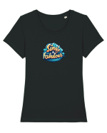 SINGLE & FABULOUS 3 Tricou mânecă scurtă guler larg fitted Damă Expresser