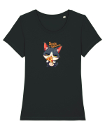 SINGLE & DELICIOUS 4 Tricou mânecă scurtă guler larg fitted Damă Expresser