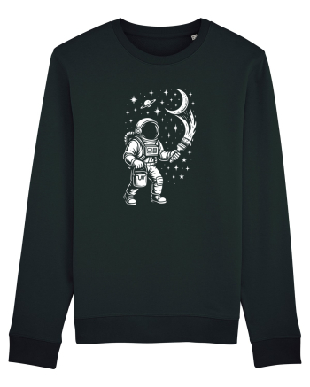 Astronaut pictor în spațiu – ilustratie cosmică Black