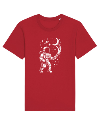 Astronaut pictor în spațiu – ilustratie cosmică Red