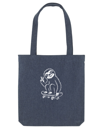 Leneș pe skateboard – ilustrație alb-negru cool Midnight Blue