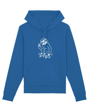 Leneș pe skateboard – ilustrație alb-negru cool Royal Blue